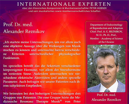 Prof. Dr. med. Alexander Reznikov - Neuroendokrinologie Akademie der Wissenschaften Ukraine